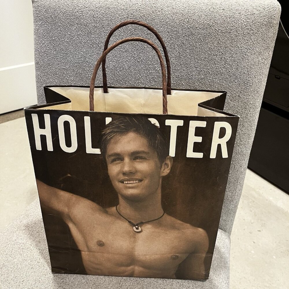 Vintage *Hollister* Paper Shopping Bag - Male Model